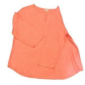 Van Huesen Pink Linen Blend Blouse. L